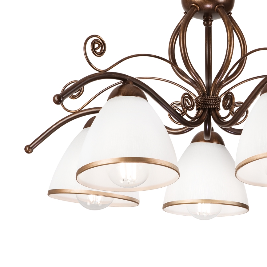 Brilagi - LED Nadgradni luster ANTICO 5xE27/60W/230V bronzana patina
