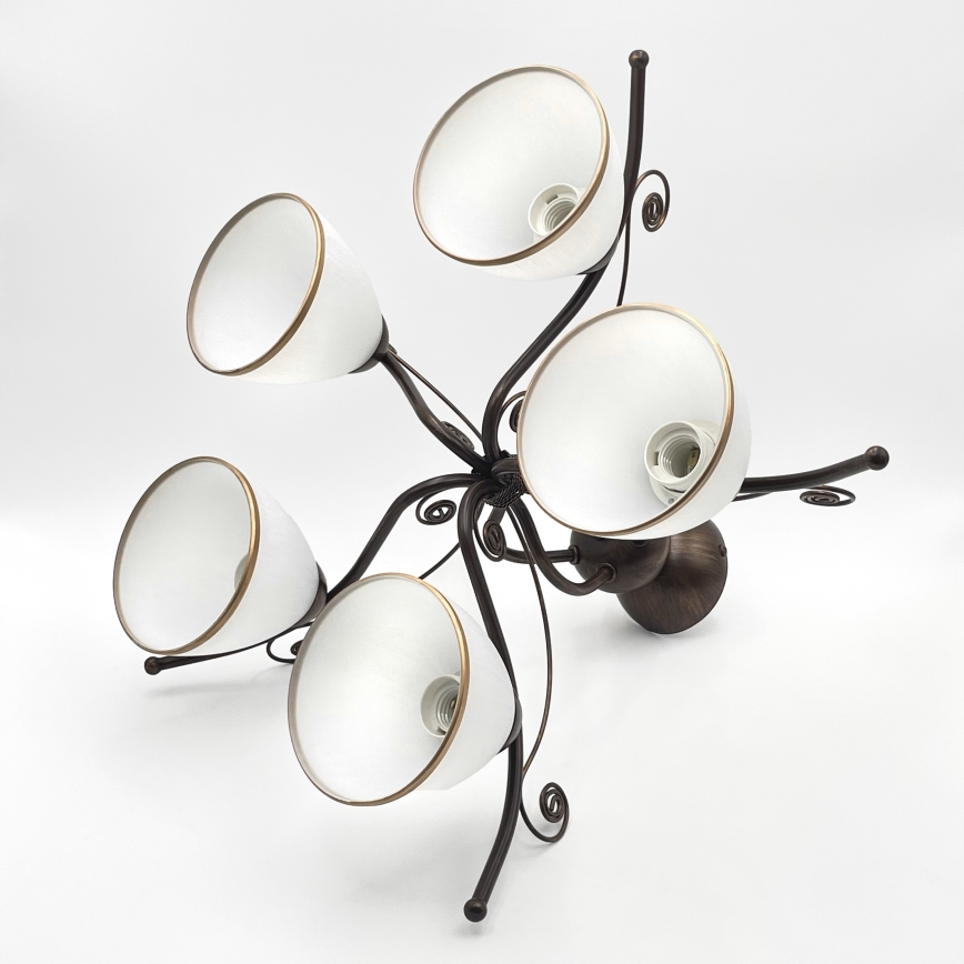 Brilagi - LED Nadgradni luster ANTICO 5xE27/60W/230V bronzana patina