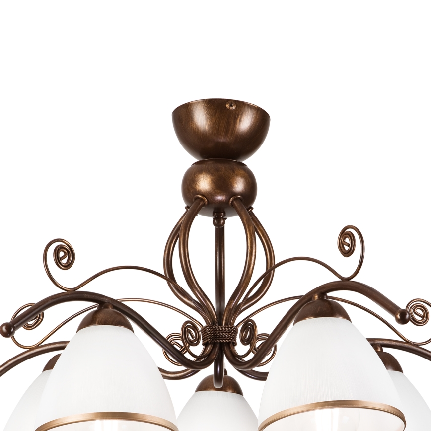 Brilagi - LED Nadgradni luster ANTICO 5xE27/60W/230V bronzana patina