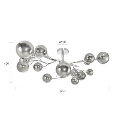 Brilagi - LED Nadgradni luster MISTEL 15xG9/3W/230V sjajni krom/dimno