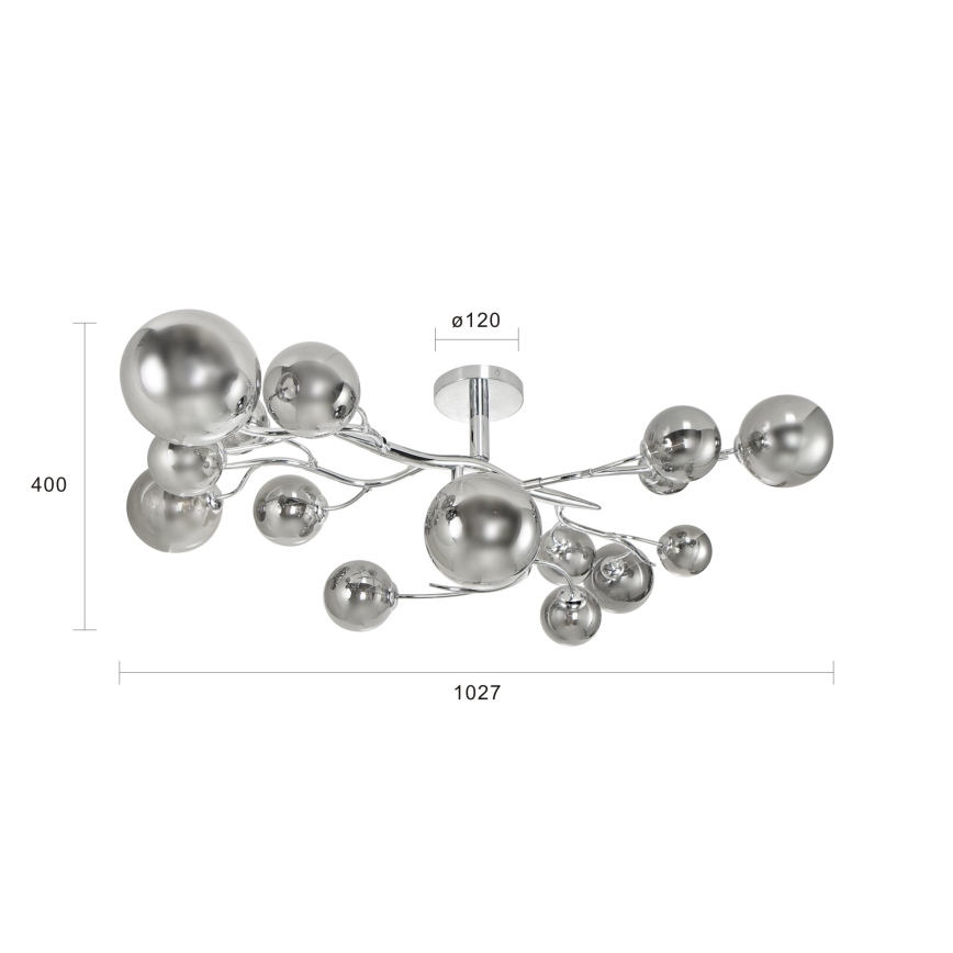 Brilagi - LED Nadgradni luster MISTEL 15xG9/3W/230V sjajni krom/dimno