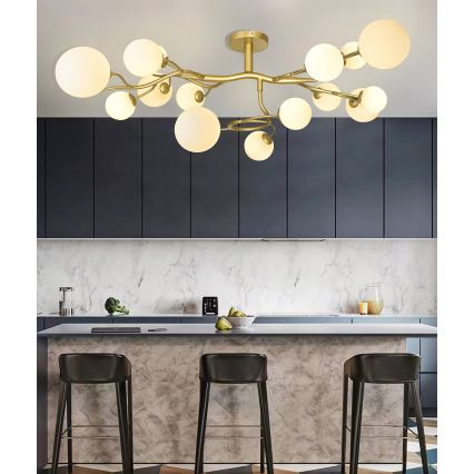 Brilagi - LED Nadgradni luster MISTEL 15xG9/3W/230V zlatna/bela