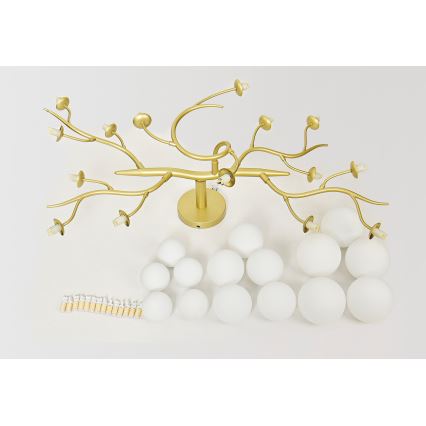 Brilagi - LED Nadgradni luster MISTEL 15xG9/3W/230V zlatna/bela