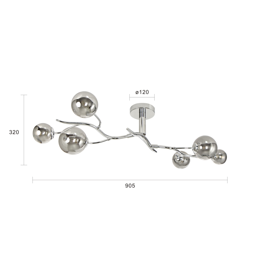 Brilagi - LED Nadgradni luster MISTEL 6xG9/3W/230V sjajni krom/dimno