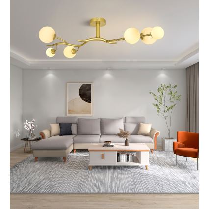 Brilagi - LED Nadgradni luster MISTEL 6xG9/3W/230V zlatna/bela