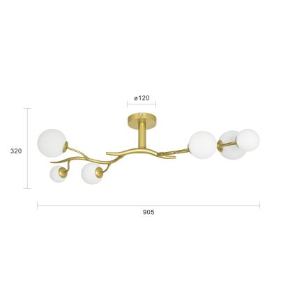 Brilagi - LED Nadgradni luster MISTEL 6xG9/3W/230V zlatna/bela