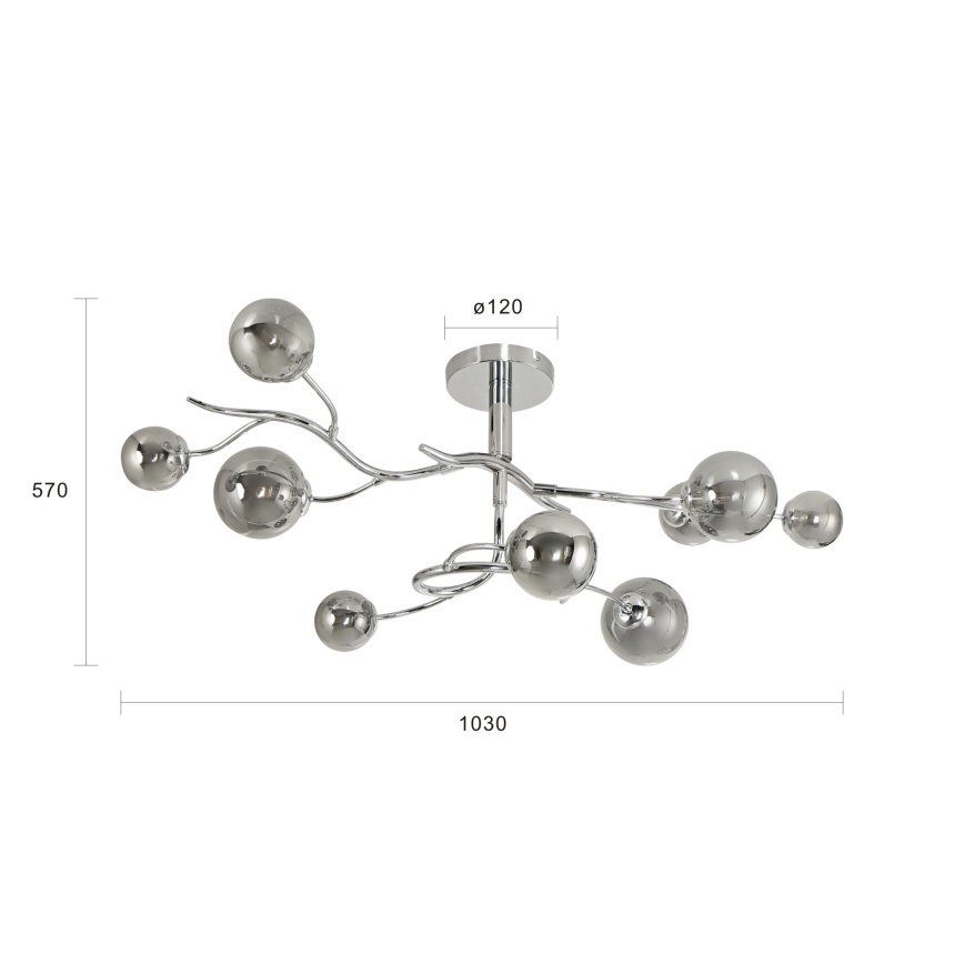 Brilagi - LED Nadgradni luster MISTEL 9xG9/3W/230V sjajni krom/dimno