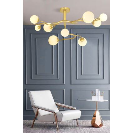 Brilagi - LED Nadgradni luster MISTEL 9xG9/3W/230V zlatna/bela