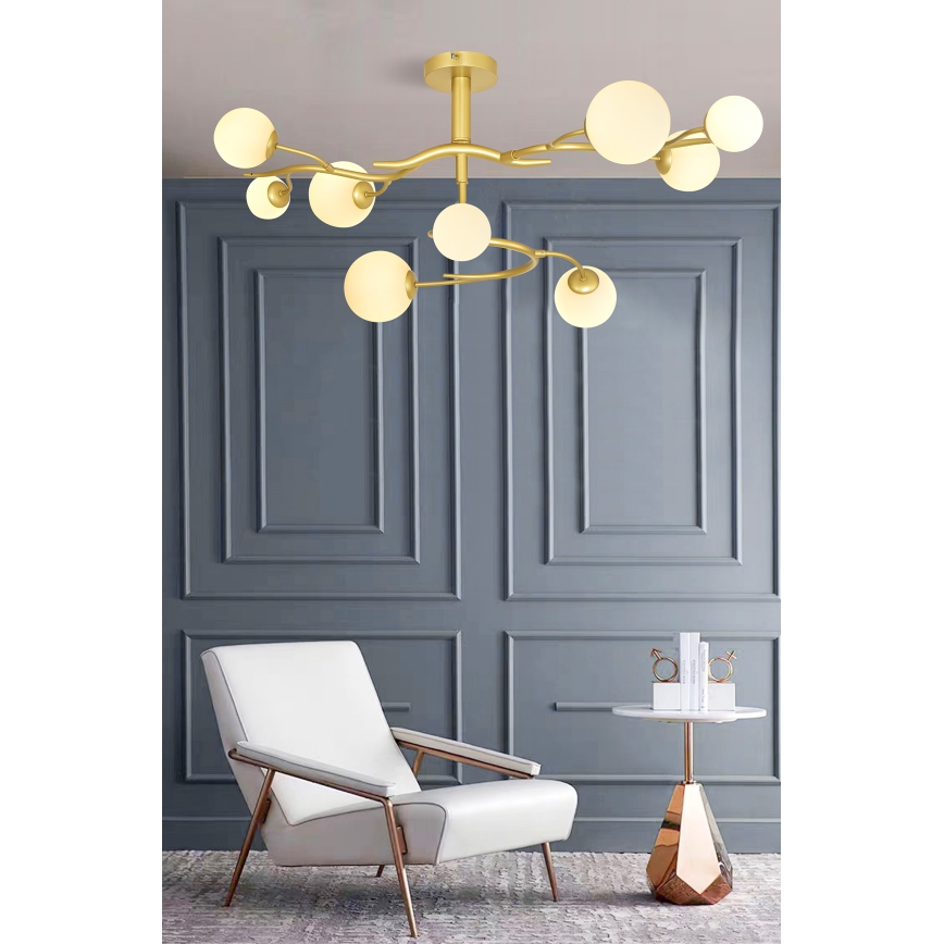 Brilagi - LED Nadgradni luster MISTEL 9xG9/3W/230V zlatna/bela