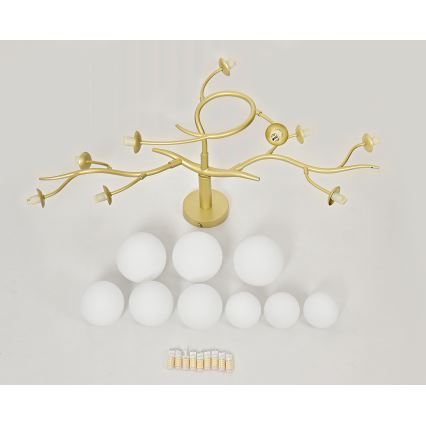 Brilagi - LED Nadgradni luster MISTEL 9xG9/3W/230V zlatna/bela