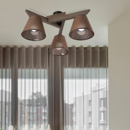 Brilagi - LED  Nadgradni plafonski luster ANTHONY 3xE14/40W/230V hrast/orah/braon