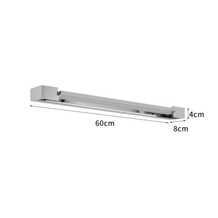 Brilagi - LED osvetljenje za kupatilsko ogledalo AQUA LINE LED/18W/230V 60 cm IP44 sjajni hrom CRI 90
