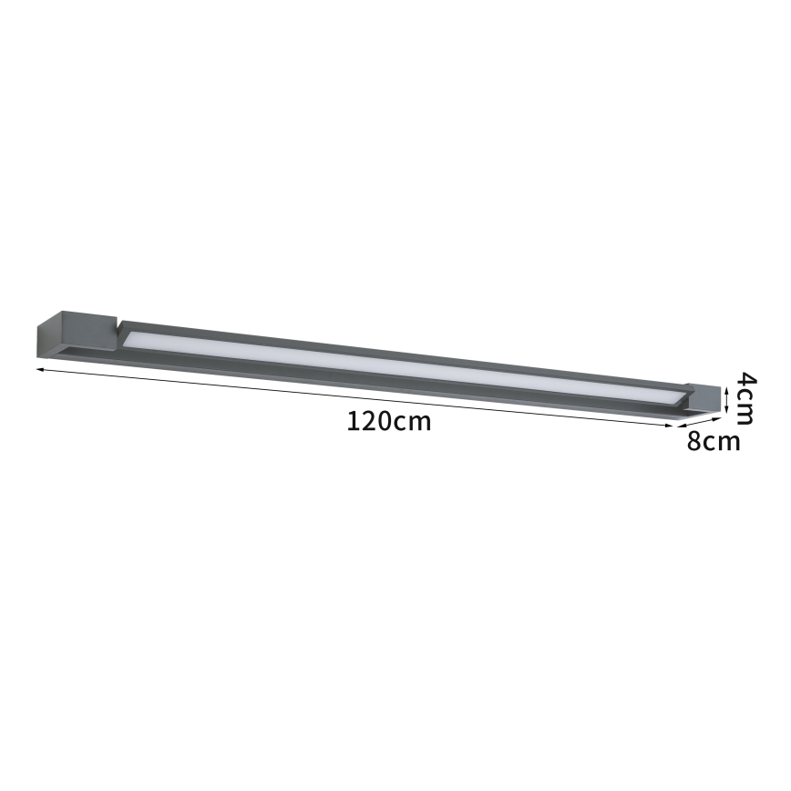 Brilagi - LED osvetljenje za kupatilska ogledala AQUA LINE LED/36W/230V 120 cm IP44 antracit