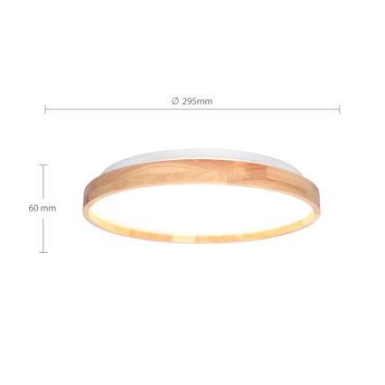 Brilagi - LED Plafonjera ALSON LED/24W/230V hrast