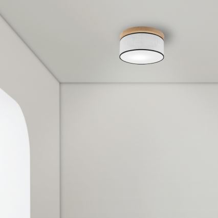 Brilagi - LED Plafonjera BELLADONNA 1xE27/15W/230V pr. 30 cm bela/hrast