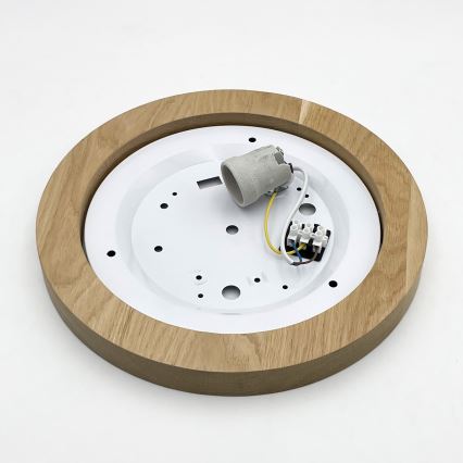 Brilagi - LED Plafonjera BELLADONNA 1xE27/15W/230V pr. 30 cm bela/hrast