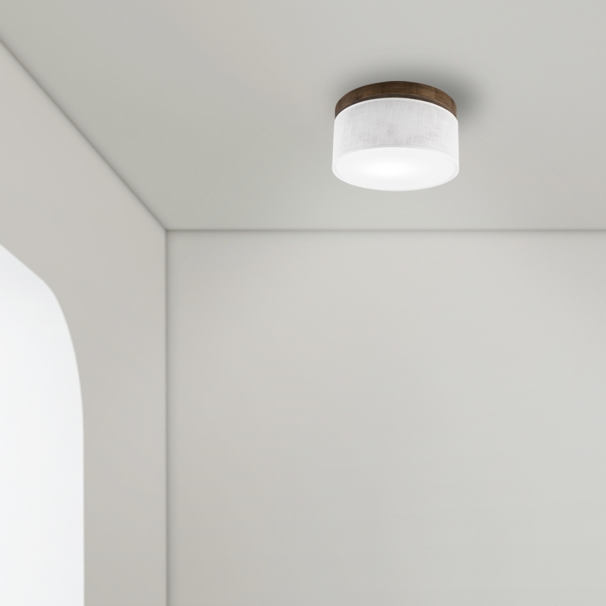 Brilagi - LED Plafonjera BELLADONNA 1xE27/15W/230V pr. 30 cm bela/hrast
