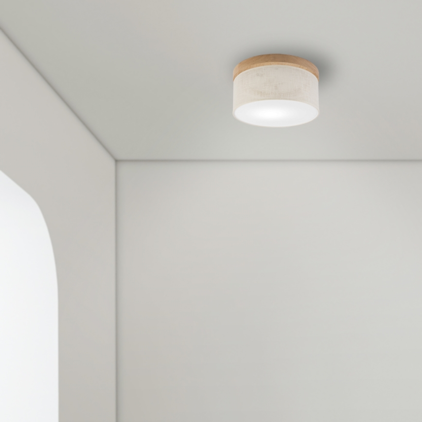 Brilagi - LED Plafonjera BELLADONNA 1xE27/15W/230V pr. 30 cm kremasta/hrast