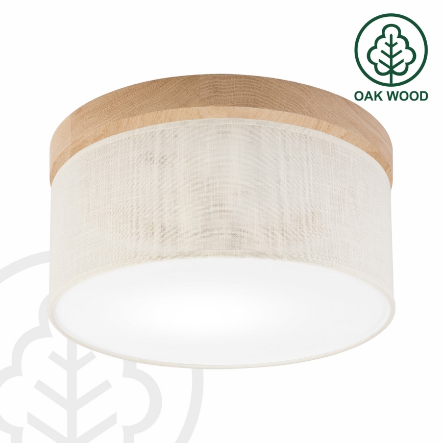 Brilagi - LED Plafonjera BELLADONNA 1xE27/15W/230V pr. 30 cm kremasta/hrast