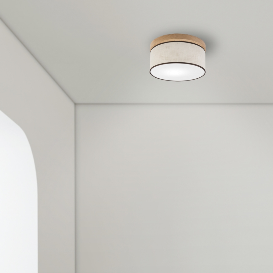 Brilagi - LED Plafonjera BELLADONNA 1xE27/15W/230V pr. 30 cm kremasta/hrast