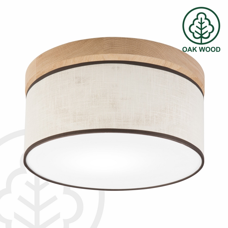 Brilagi - LED Plafonjera BELLADONNA 1xE27/15W/230V pr. 30 cm kremasta/hrast