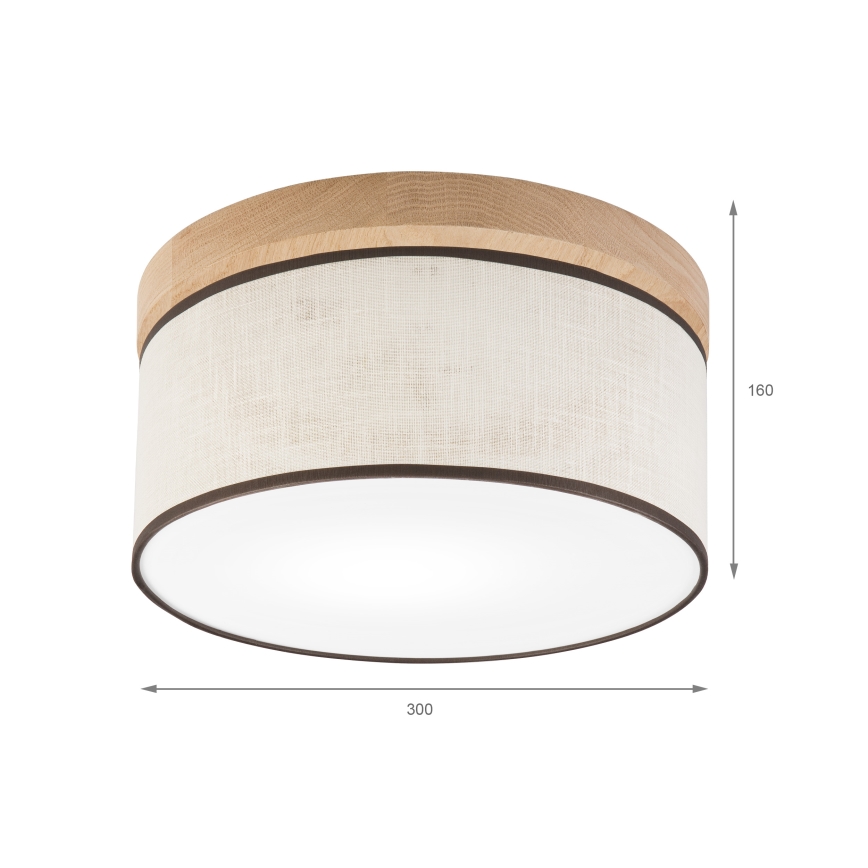Brilagi - LED Plafonjera BELLADONNA 1xE27/15W/230V pr. 30 cm kremasta/hrast