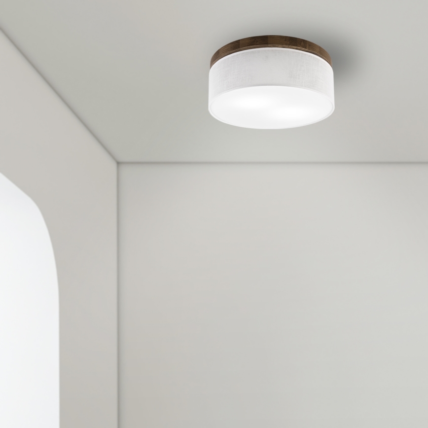 Brilagi - LED Plafonjera BELLADONNA 2xE27/15W/230V pr. 40 cm bela/hrast