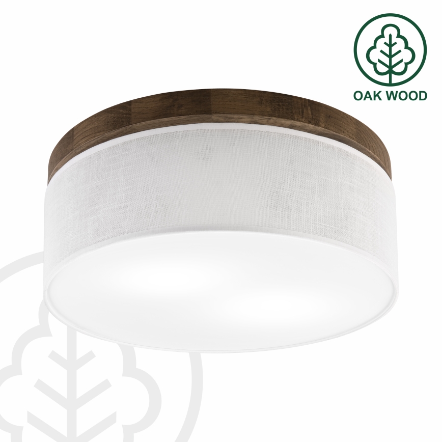 Brilagi - LED Plafonjera BELLADONNA 2xE27/15W/230V pr. 40 cm bela/hrast
