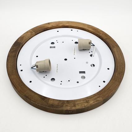Brilagi - LED Plafonjera BELLADONNA 2xE27/15W/230V pr. 40 cm bela/hrast