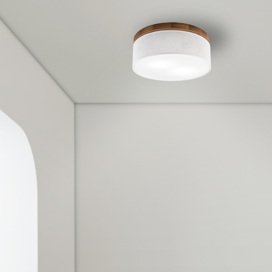 Brilagi - LED Plafonjera BELLADONNA 2xE27/15W/230V pr. 40 cm bela/hrast trešnja