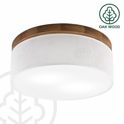Brilagi - LED Plafonjera BELLADONNA 2xE27/15W/230V pr. 40 cm bela/hrast trešnja