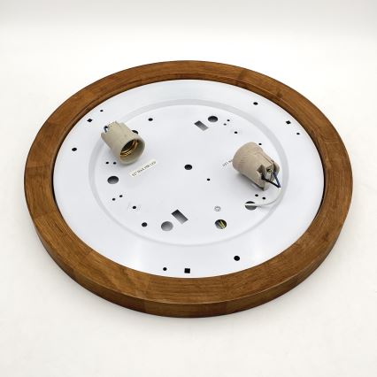 Brilagi - LED Plafonjera BELLADONNA 2xE27/15W/230V pr. 40 cm bela/hrast trešnja
