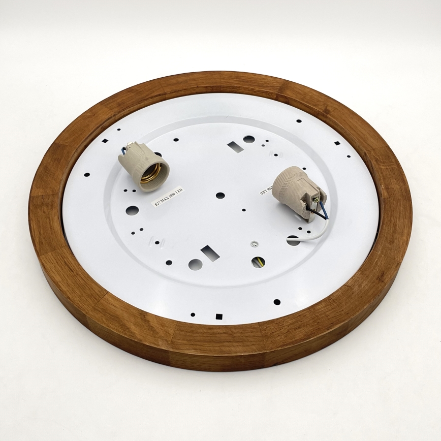 Brilagi - LED Plafonjera BELLADONNA 2xE27/15W/230V pr. 40 cm bela/hrast trešnja