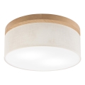 Brilagi - LED Plafonjera BELLADONNA 2xE27/15W/230V pr. 40 cm kremasta/hrast