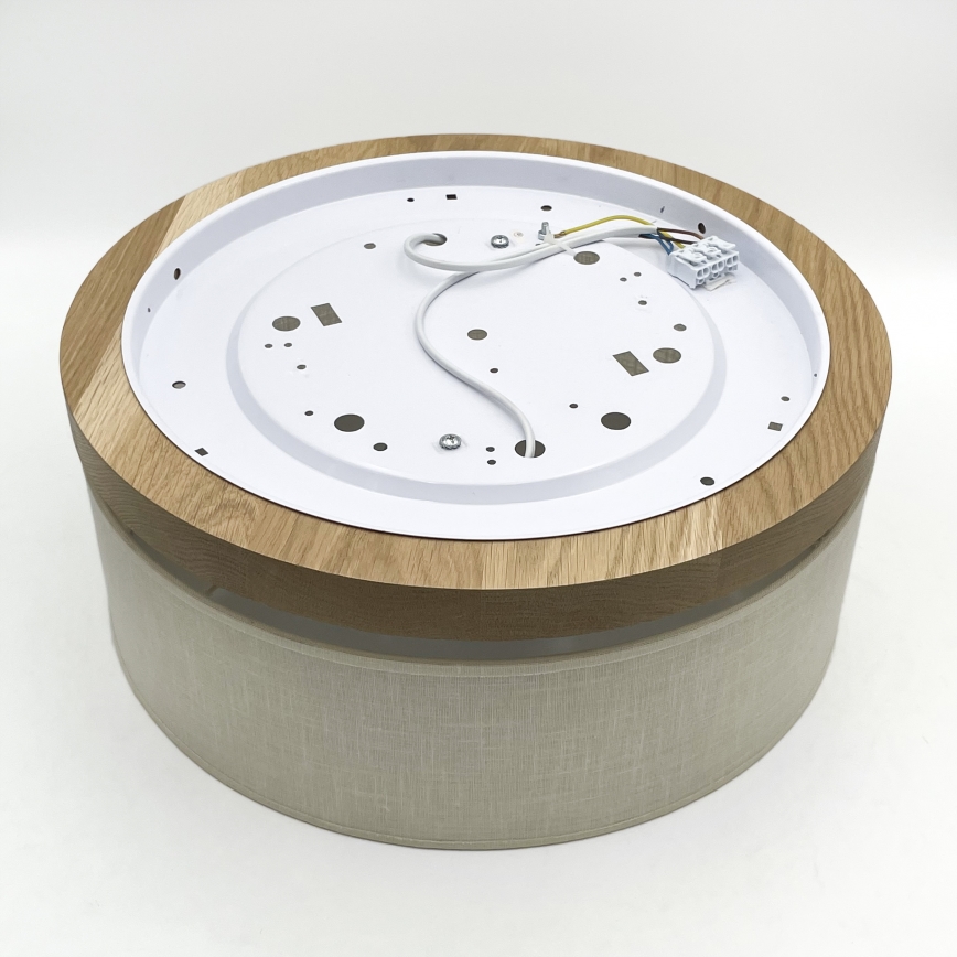 Brilagi - LED Plafonjera BELLADONNA 2xE27/15W/230V pr. 40 cm kremasta/hrast