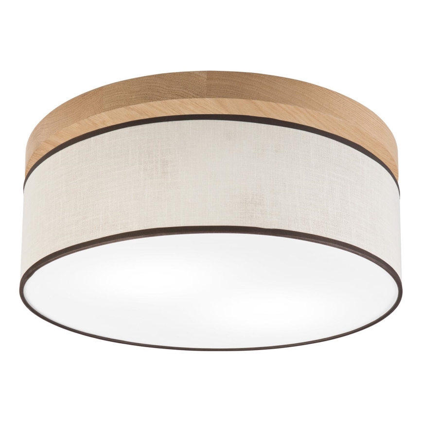 Brilagi - LED Plafonjera BELLADONNA 2xE27/15W/230V pr. 40 cm kremasta/hrast