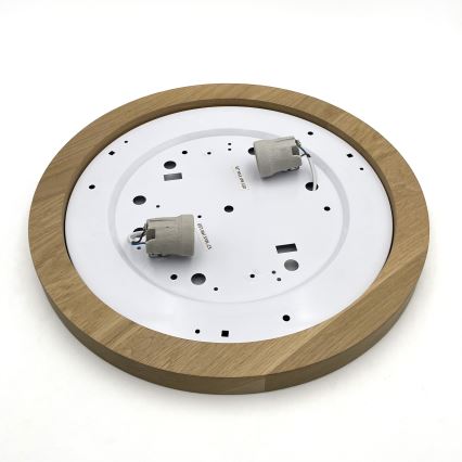Brilagi - LED Plafonjera BELLADONNA 2xE27/15W/230V pr. 40 cm kremasta/hrast
