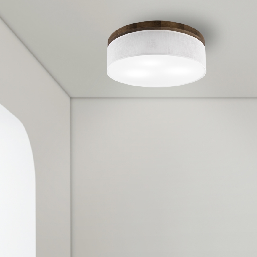 Brilagi - LED Plafonjera BELLADONNA 3xE27/15W/230V pr. 50 cm bela/hrast