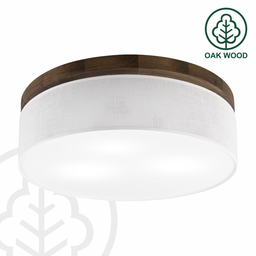 Brilagi - LED Plafonjera BELLADONNA 3xE27/15W/230V pr. 50 cm bela/hrast