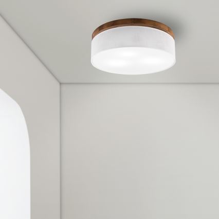 Brilagi - LED Plafonjera BELLADONNA 3xE27/15W/230V pr. 50 cm bela/hrast trešnja
