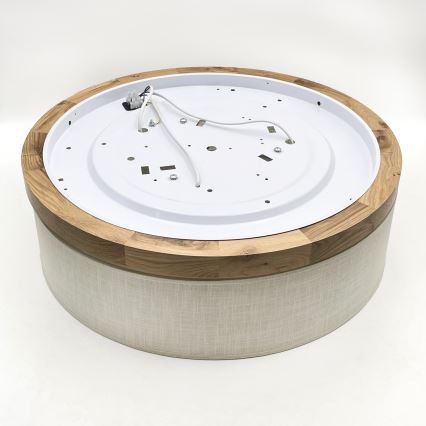 Brilagi - LED Plafonjera BELLADONNA 3xE27/15W/230V pr. 50 cm kremasta/hrast