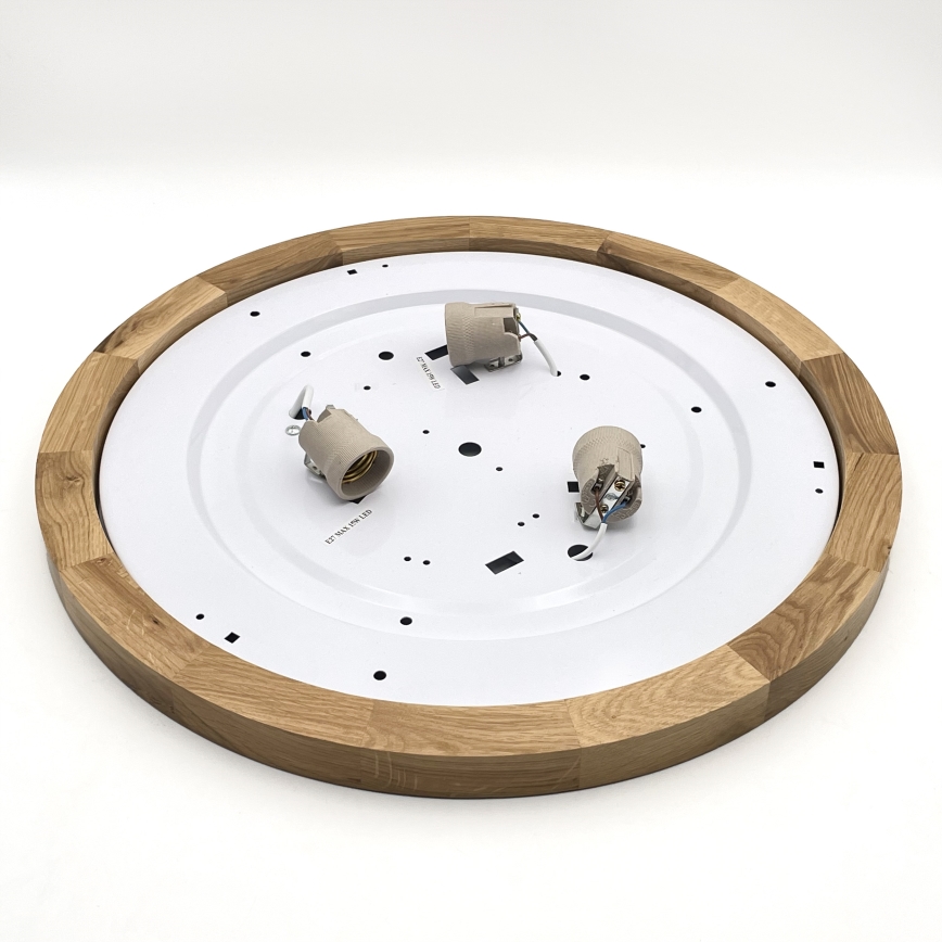 Brilagi - LED Plafonjera BELLADONNA 3xE27/15W/230V pr. 50 cm kremasta/hrast