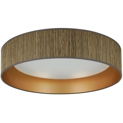 Brilagi - LED Plafonjera BOSTON ROLLER LED/24W/230V pr. 45 cm slama braon/zlatna