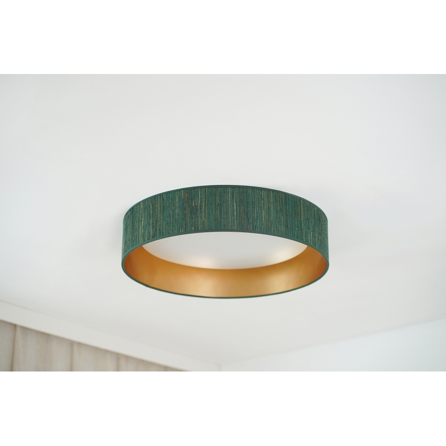 Brilagi - LED Plafonjera BOSTON ROLLER LED/24W/230V pr. 45 cm slama zelena/zlatna