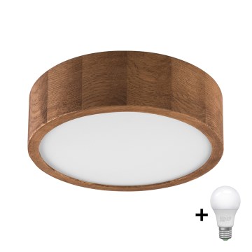 Brilagi - LED Plafonjera CARVALHO 1xE27/60W/230V hrast pr. 27 cm