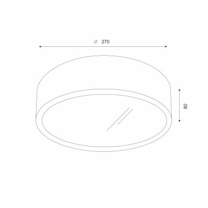 Brilagi - LED Plafonjera CARVALHO 1xE27/60W/230V hrast pr. 27 cm