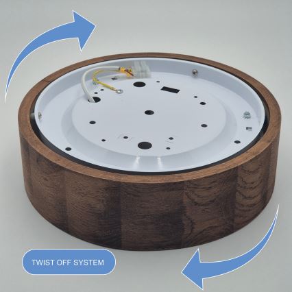 Brilagi - LED Plafonjera CARVALHO 1xE27/60W/230V hrast trešnja pr. 27 cm