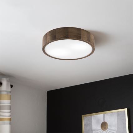 Brilagi - LED Plafonjera CARVALHO 2xE27/60W/230V hrast pr. 37 cm