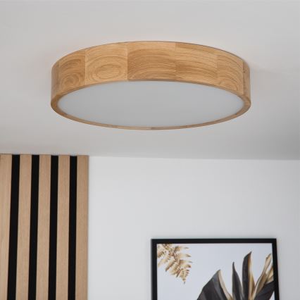 Brilagi - LED Plafonjera CARVALHO 3xE27/60W/230V hrast pr. 47,5 cm