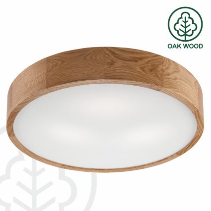 Brilagi - LED Plafonjera CARVALHO 3xE27/60W/230V hrast pr. 47,5 cm